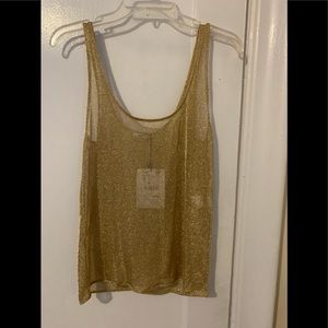 Zara gold tank classy top